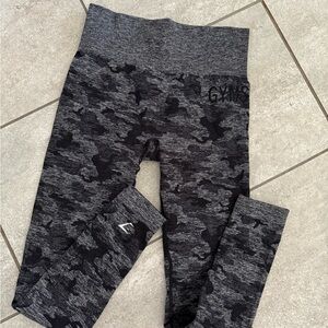 Gymshark Gray and Black Seamless Leggings